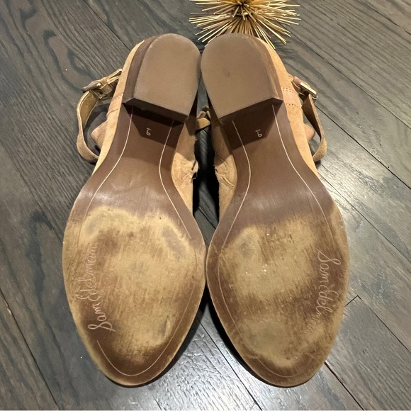 Sam Edelman MAURINE BOOTIE IN GOLDEN CARAMEL SUEDE Size 9 - Picture 4 of 5